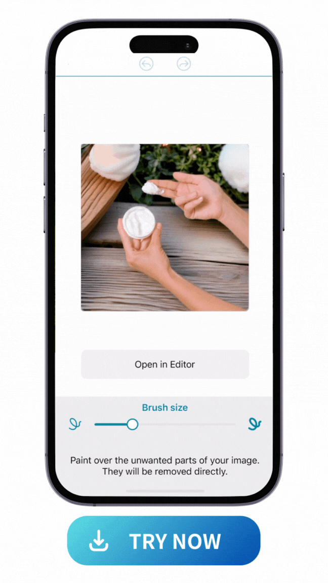 examples of Promeo's object removal feature to create Instagram ads